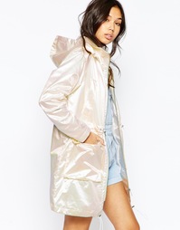 Радужный макинтош-дождевик ASOS - Белый