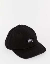 Бейсболка из пике с логотипом Stussy Stock - Черный