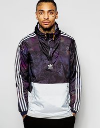 Ветровка с мраморным принтом adidas Originals AN9912 - Черный