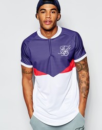Бейсбольная футболка в стиле колор блок SikSilk