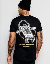 Футболка с принтом на спине Abuze London - Черный