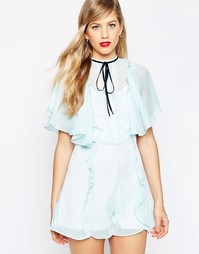 Комбинезон с рюшами и завязкой у горловины ASOS Occasion
