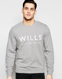 Серый классический свитшот Jack Wills Barmby - Серый меланж