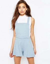 Трикотажный комбинезон на бретелях ASOS - Светло-голубой