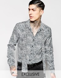 Классическая рубашка с леопардовым принтом и шарфом Reclaimed Vintage