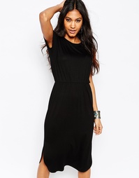 Приталенное платье‑футболка миди ASOS - Черный