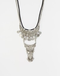 Многорядное ожерелье с монетами Glamorous - Серебряный