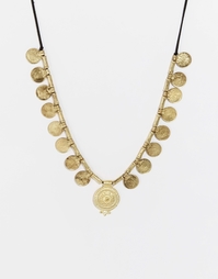 Броское ожерелье с монетками Glamorous - Золотой