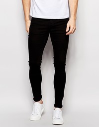 Супероблегающие стретчевые джинсы Selected Homme - Черный