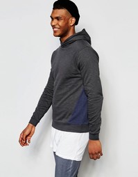 Черное выбеленное худи со вставками ASOS