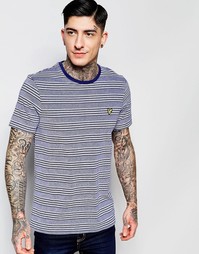 Синяя футболка в полоску Lyle &amp; Scott - Синий