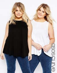 Набор из 2 свободных топов ASOS CURVE, СКИДКА 10%
