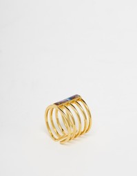 Решетчатое кольцо Orelia Avalone - Золотой