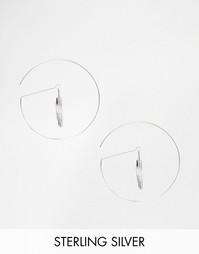 Серебряные серьги‑кольца с перьями ASOS - Серебряный