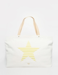 Пляжная парусиновая сумка со звездой Nali - Белый