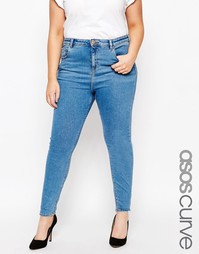 Выбеленные синие джинсы скинни ASOS CURVE Ridley - Синий выбеленный