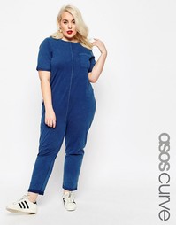 Комбинезон в джинсовом стиле с заниженным шаговым швом ASOS CURVE