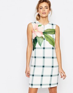 Туника в клетку Ted Baker Secret Trellis - Белый