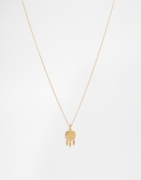 Ожерелье с подвеской ловец снов Orelia - Бледно-золотистый