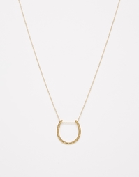 Длинное ожерелье с подвеской-подковой Orelia - Золотой