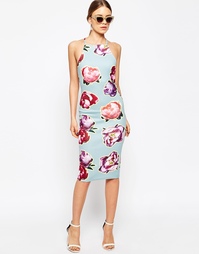 Платье миди с цветочным принтом ASOS - Мульти