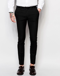 Черные суперзауженные брюки ASOS - Черный