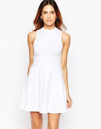 Платье с высокой горловиной ASOS - Белый