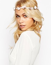 Винтажный венок на голову из цветов ASOS - Розовый