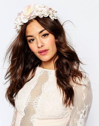 Обруч для волос с бумажными цветами ASOS WEDDING - Кремовый