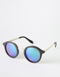 Круглые солнцезащитные очки с синими линзами AJ Morgan