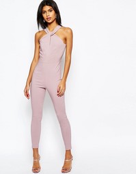 Комбинезон с узлом спереди ASOS - Dusky lilac