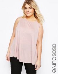 Свободный топ ASOS CURVE - Розовый