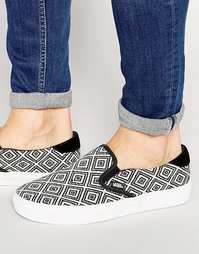 Черные кеды с узором Vans V4PD1HZ - Черный