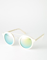Круглые солнцезащитные очки с зеркальными линзами AJ Morgan