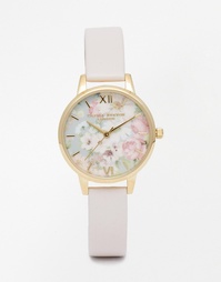 Розовые часы с цветочным дизайном Olivia Burton Flower Show - Розовый