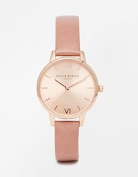 Часы цвета розового золота с розовым ремешком Olivia Burton - Розовый