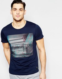 Футболка с фотографическим принтом Jack &amp; Jones - Темно-синий
