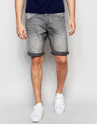 Серые джинсовые шорты Jack &amp; Jones - Выбеленный серый