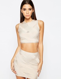 Топ в бандажном стиле с перекрестным дизайном ASOS NIGHT CO-ORD