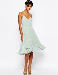 Декорированное платье миди на бретельках ASOS WEDDING - Нежная мята