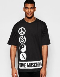 Футболка с принтом Love Moschino - Черный