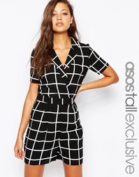 Комбинезон с принтом в клетку ASOS TALL
