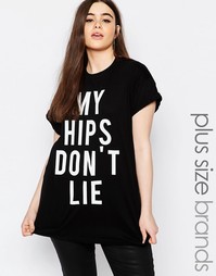 Футболка с принтом My Hips Don'T Lie Missguided Plus - Черный