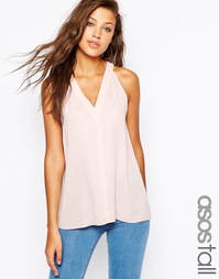 Удлиненный топ с глубоким V-образным вырезом ASOS TALL