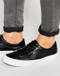 Черные кожаные кроссовки Vans Court V4OWL3A - Черный
