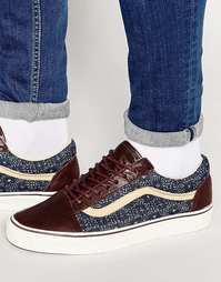 Коричневые кроссовки Vans Old Skool V4O7IRE - Коричневый