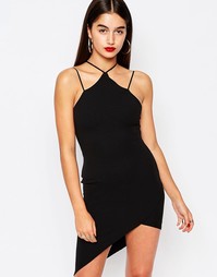 Платье с асимметричным краем и перекрестными бретельками Missguided
