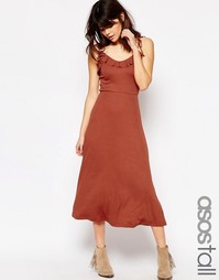 Платье миди ASOS TALL - Красно-бурый