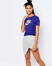 Облегающая футболка с логотипом-галочкой Nike