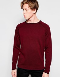 Трикотажный топ с круглым вырезом и рукавами реглан Jack &amp; Jones